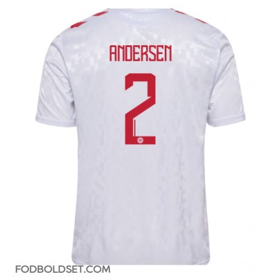 Danmark Joachim Andersen #2 Udebanetrøje EM 2024 Kortærmet Danmark Joachim Andersen #2 Udebanetrøje EM 2024 Kortærmet